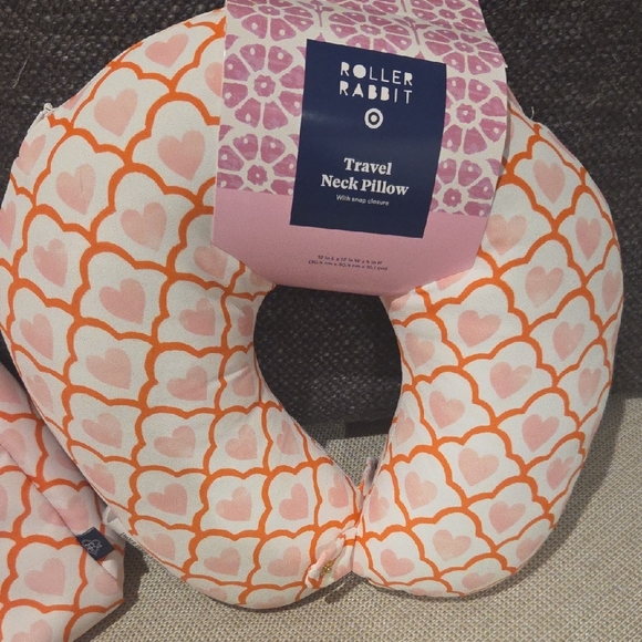 Roller Rabbit X Target Pink and Orange Patterned Travel Bag with Neck Pillow - Picture 4 of 5